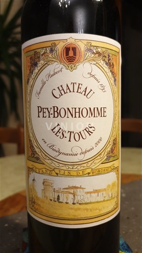 Bordoja Blaye-côtes-de-bordeaux Château Pey-Bonhomme Les-Tours 2015