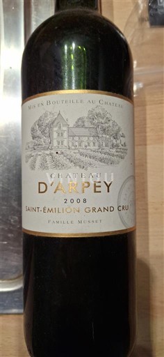 Bordeaux Saint-Émilion Grand Cru Grand Cru Château Arpey 2008