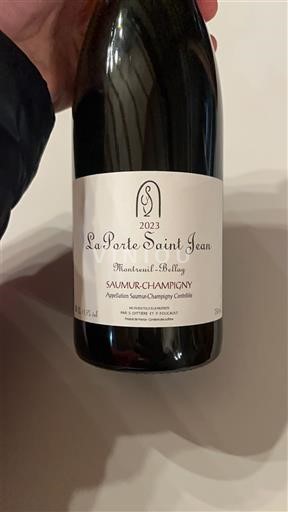 Vin Rouge sec La porte saint jean Sylvain Dittiere 2023 France Vallée de la Loire Saumur-champigny AOC