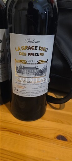 Bordeaux Saint-Émilion Grand Cru Grand Cru Château La Grâce Dieu des Prieurs 2011