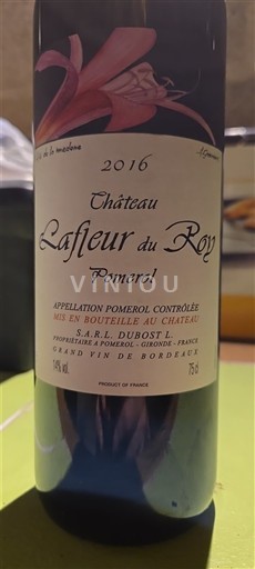 Bordeaux Pomerol Château Lafleur du Roy 2016