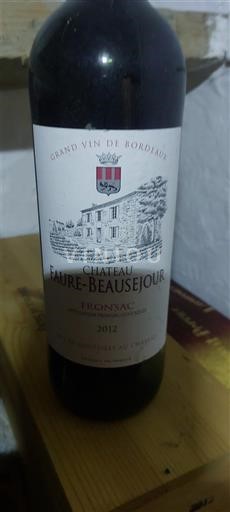 Bordo Фронсак Château Faure-Beausejour 2012