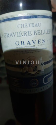 Bordeaux Graves Château La Gravière Bellefond 2002