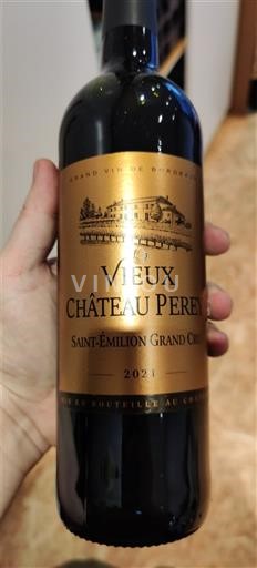 Bordeaux Saint-Émilion Grand Cru Grand Cru Château Vieux Château Perey 2021
