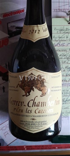 Burgund Gevrey-chambertin Premier Cru Domaine Philippe Leclerc 1er Cru Les Cazetiers 2012