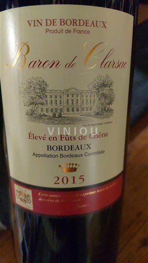 Bordoja Bordo Baron de Clarsac 2015