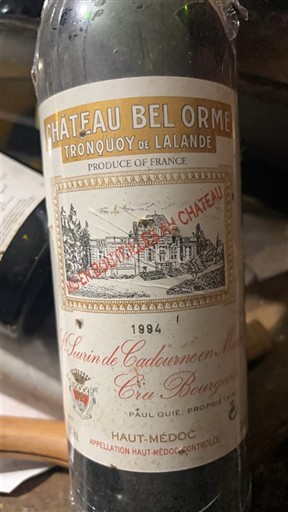 Bordo Haut-Médoc Château Bel Orme Tronquoy de Lalande 1994