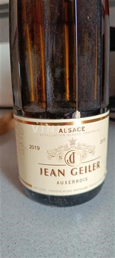 Alsacia Jean Geiler Auxerrois 2019