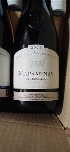 Burgund Marsannay Domaine Vieux Collège Les Récilles 2023