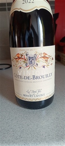 Beaujolais Côte-de-brouilly Benoît Lafont Le Pré Joly 2022
