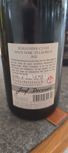 Доња Аустрија Nespecificirano Josef Dockner Burgunder- 2021