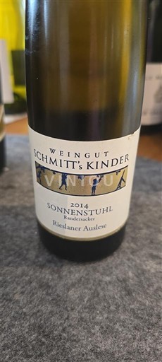 Frankonija Франкен Weingut Schmitt's Kinder Sonnenstuhl Rändersacker Rieslaner Auslese 2014