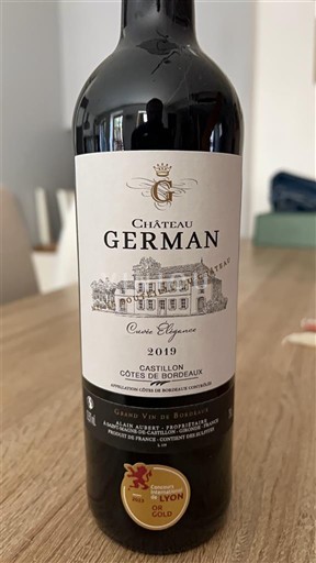 Bordoja Castillon-côtes-de-bordeaux Château German Elégance 2019