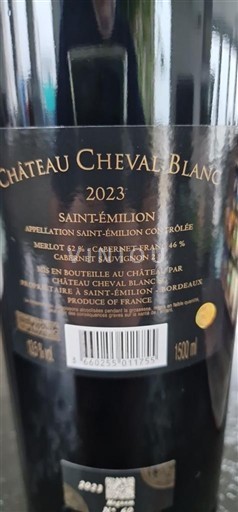 Bordeaux Saint-Émilion Château Cheval Blanc 2023