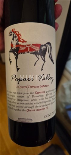 Кахетија Квалери Papari Valley 3 Qvevri Terraces Saperavi 2023