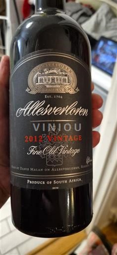 Rajoni Bregdetar Swartland Allesverloren Fine Old Vintage 2012