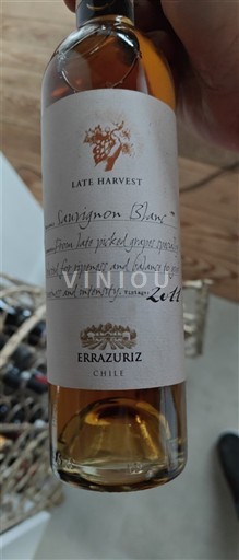 Rapel-dalen Colchagua-dalen Errazuriz Late Harvest Sauvignon Blanc 2011