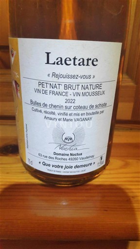 Loiredalen Ospecificerad Domaine Noctua Laetare 2022