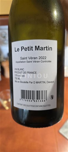Burgund Saint-Véran Le Petit Martin 2022