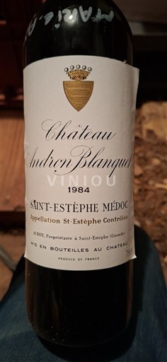 Bordoja Saint-Estèphe Château Andron Blanquet 1984