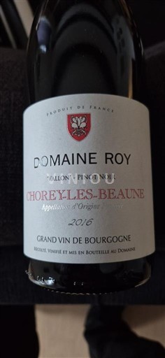Burgundi Chorey-lès-Beaune Domaine Roy Vallon 2016