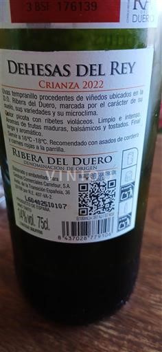 Castilla og León Ribera del Duero Dehesas del Rey Crianza 2022