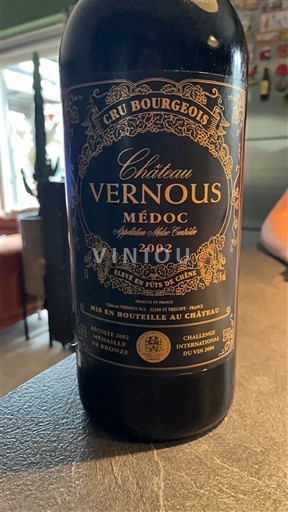 Bordeaux Médoc Château Vernous 2002