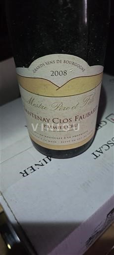 Burgundi Monthélie Premier Cru Mestre Père et Fils 2008