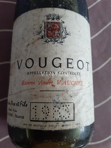 Burgundi Vougeot André Vaucher Père et Fils Réserve André Vaucher 1983