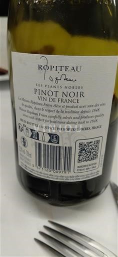 Burgundi E paspecifikuar Ropiteau Frères Les Plants Nobles Jo Viti