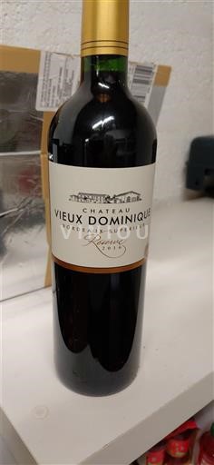 Bordoja Bordeaux Supérieur Château Vieux Dominique Réserve 2019