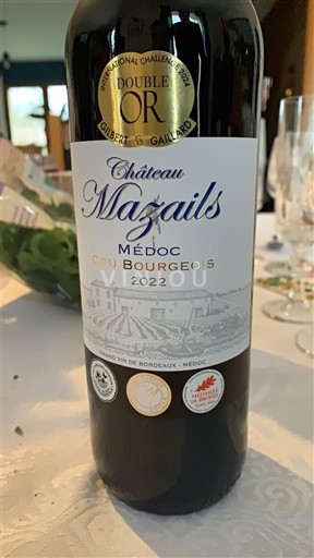 Bordeaux Médoc Château Mazails 2022