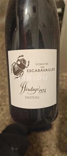 Rhônevallei Rasteau Domaine Escaravailles Héritage 1924 Niet-geïntegreerd