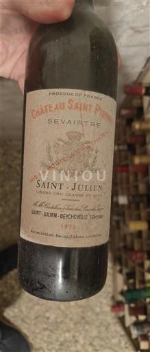 Bordeaux Saint-Julien Grand Cru Château Saint-Pierre 1978
