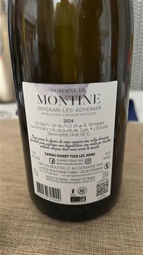 Рона долина Grinjan-le-Ademar Domaine Montine 2024