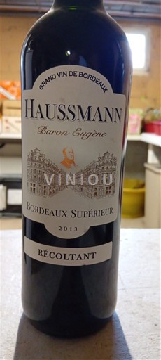 Bordoja Bordeaux Supérieur Haussmann Baron Eugène 2013