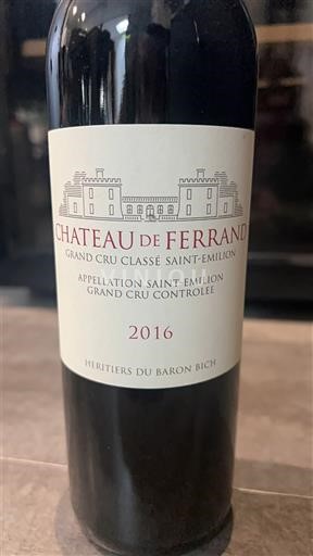 Bordo Сент-Емилион Гранд Кру Grand Cru Château Ferrand 2016