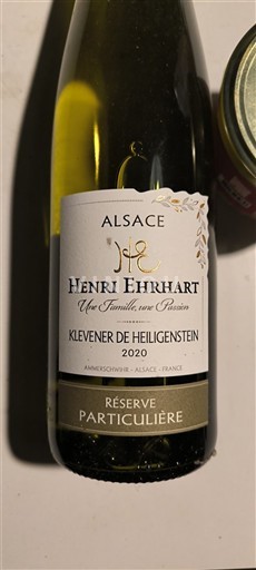 Alsace Klevener-de-heiligenstein Henri Ehrhart Réserve Particulière 2020