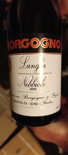Piemonte Langhe Borgogno Langhe Nebbiolo 2020