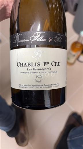 Burgundy Chablis Premier Cru Premier Cru Domaine Fillon et Fils Les Beauregards 2022