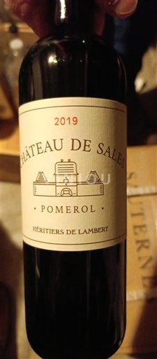 Bordeaux Pomerol Château Sales 2019