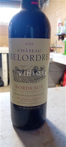 Bordo Château Belordre 2012