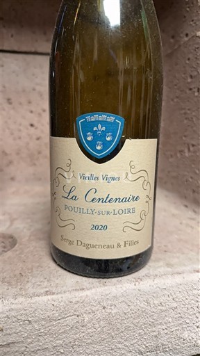 Lugina e Luarës Pouilly-sur-loire Serge Dagueneau & Filles La Centenaire Vieilles Vignes 2020