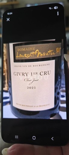 Bourgogne Givry Premier Cru Domaine Laurent Mouton Clos Jus 2021