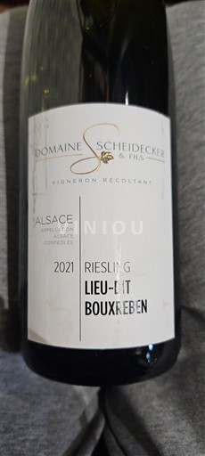 Алзас Аласас Domaine Scheidecker & Fils Lieu-Dit Bouxreben 2021