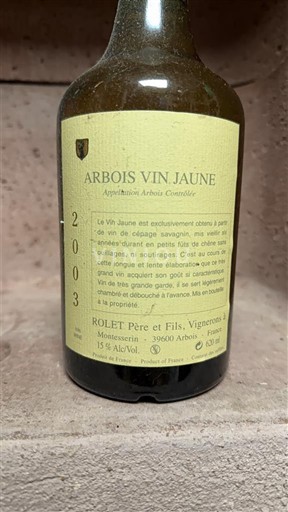 Žura Nespecificirano Rolet Père et Fils Vin Jaune 2003