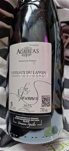Viner Blanc moelleux Les Varennes Domaine Aguilas 2025 Frankrike Loiredalen Coteaux-du-Layon AOC