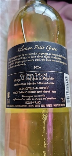 Лангедок Мускат Сен Жан де Минервое La Misande Sélection Petit Grain 2024