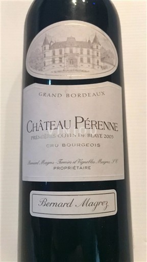 Bordoja Côtes-de-blaye Château Pérenne 2005