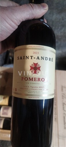 Bordoja Pomerol Vignobles mouty Saint-André 2023